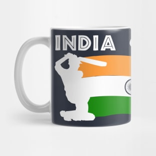 India Cricket  With Indian Flag Gift Mug